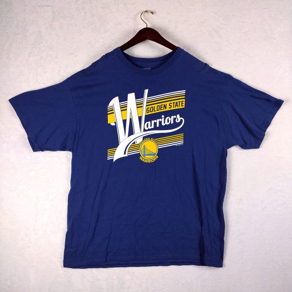 NBA Vintage‎ Golden State Warriors Blue Crewneck Shirt Classic Logo XXL